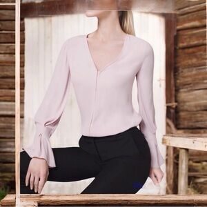 WHBM - Pleated-Cuff Blouse